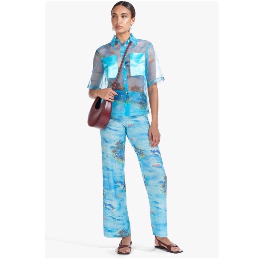 Staud cayman organza shirt